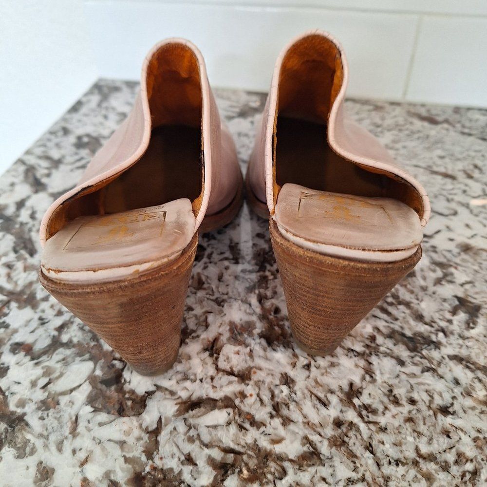 Frye Blush Pink Leather Slip-On Mules - Picture 3 of 10